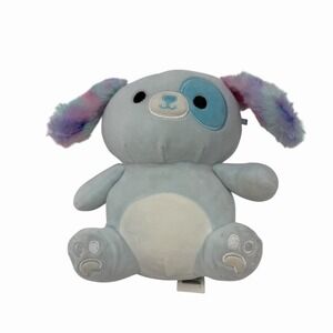 Squishmallows Kellytoy Demir Pastel Blue Rainbow Dog 7" Pillow Plush Stuffie